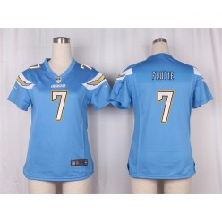 Women Nike San Diego Chargers #7 Doug Flutie Game Electric Blue Alternate NFL Jersey