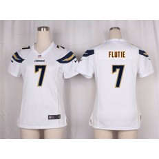 Women Nike San Diego Chargers #7 Doug Flutie Game White NFL Jersey