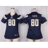 Women Nike San Diego Chargers #80 Floyd Game Navy Blue Team Color NFL Jersey