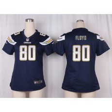 Women Nike San Diego Chargers #80 Floyd Game Navy Blue Team Color NFL Jersey
