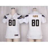 Women Nike San Diego Chargers #80 Floyd Game White NFL Jersey
