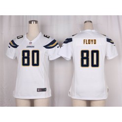 Women Nike San Diego Chargers #80 Floyd Game White NFL Jersey