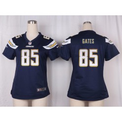 Women Nike San Diego Chargers #85 Antonio Gates Game Navy Blue Team Color NFL Jersey