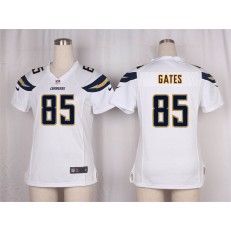 Women Nike San Diego Chargers #85 Antonio Gates Game White NFL Jersey
