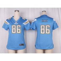 Women Nike San Diego Chargers #86 Hunter Henry Game Electric Blue Alternate NFL Jersey