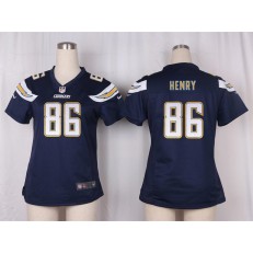 Women Nike San Diego Chargers #86 Hunter Henry Game Navy Blue Team Color NFL Jersey