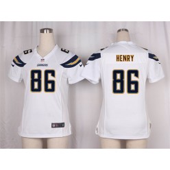 Women Nike San Diego Chargers #86 Hunter Henry Game White NFL Jersey