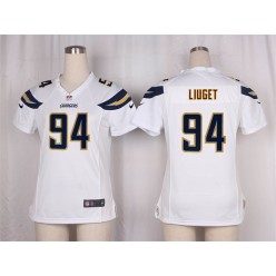 Women Nike San Diego Chargers #94 Corey Liuget Game White NFL Jersey