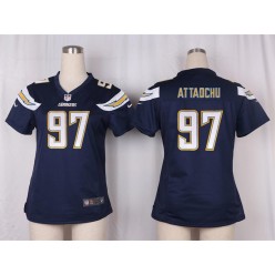 Women Nike San Diego Chargers #97 Jeremiah Attaochu Game Navy Blue Team Color NFL Jersey