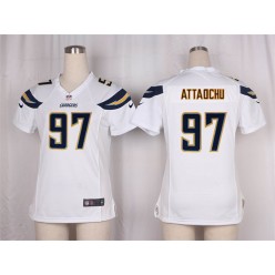 Women Nike San Diego Chargers #97 Jeremiah Attaochu Game White NFL Jersey