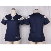 Women Nike San Diego Chargers Blank Game Navy Blue Team Color NFL Jersey