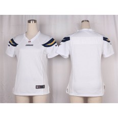 Women Nike San Diego Chargers Blank Game White NFL Jersey