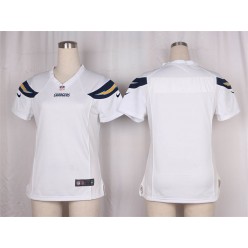 Women Nike San Diego Chargers Blank Game White NFL Jersey
