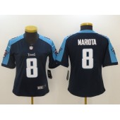 Women Nike Tennessee Titans #8 Marcus Mariota Navy Blue NFL Vapor Untouchable Limited Jersey