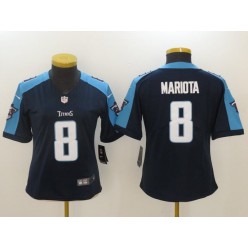 Women Nike Tennessee Titans #8 Marcus Mariota Navy Blue NFL Vapor Untouchable Limited Jersey
