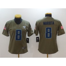 Women Nike Tennessee Titans #8 Marcus Mariota Olive 2017 Salute To Service Limited NFL Jersey