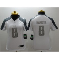 Women Nike Tennessee Titans #8 Marcus Mariota White Stitched NFL Limited Platinum Jersey