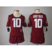 Women Nike Washington Redskins #10 Robert Griffin III Breast Cancer Awareness Burgundy Red NFL Jersey