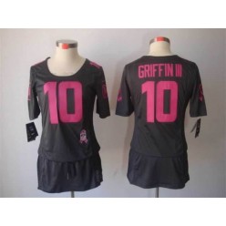 Women Nike Washington Redskins #10 Robert Griffin III Breast Cancer Awareness Gray NFL Jersey