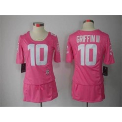 Women Nike Washington Redskins #10 Robert Griffin III Breast Cancer Awareness Pink NFL Jersey