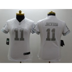 Women Nike Washington Redskins #11 DeSean Jackson White Stitched NFL Limited Platinum Jersey