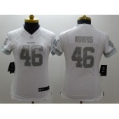 Women Nike Washington Redskins #46 Alfred Morris White Stitched NFL Limited Platinum Jersey