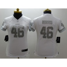Women Nike Washington Redskins #46 Alfred Morris White Stitched NFL Limited Platinum Jersey