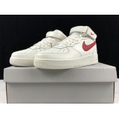 NIKE AIR FORCE 1 MID 07 LV8 SUEDE SAIL UNIVERSITY RED 315123-126