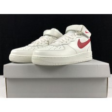 NIKE AIR FORCE 1 MID 07 LV8 SUEDE SAIL UNIVERSITY RED 315123-126