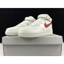 NIKE AIR FORCE 1 MID 07 LV8 SUEDE SAIL UNIVERSITY RED 315123-126