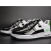 NIKE AIR FORCE 1 LOW BLACK WHITE GREEN 311729-052