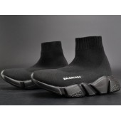 BALENCIAGA STRETCH MESH HIGH TOP SNEAKER ALL BLACK KIDS 483502-W05G0-1000
