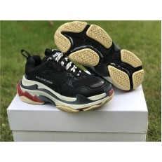 BALENCIAGA TRIPLE S BLACK GREY RED