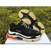 BALENCIAGA TRIPLE S BLACK WHITE RED