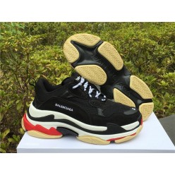 BALENCIAGA TRIPLE S BLACK WHITE RED