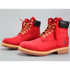 TIMBERLAND BOOTS A156H RED NUBUCK 6 INCH PREMIUM WATERPROOF