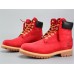 TIMBERLAND BOOTS A156H RED NUBUCK 6 INCH PREMIUM WATERPROOF