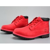 TIMBERLAND BOOTS LOW A1IJ6 RED NUBUCK WATERPROOF
