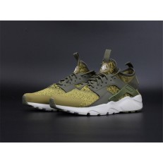 NIKE AIR HUARACHE RUN ULTRA GREEN WHITE 753889-995