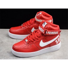 NIKE AIR FORCE 1 HIGH x SUP WORLD FAMOUS RED 698696-610