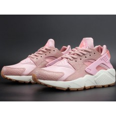 NIKE WMNS AIR HUARACHE RUN PRM PINK WHITE 683818-601