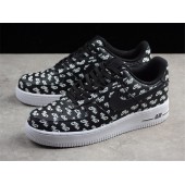 NIKE AIR FORCE 1 LOW 07 QS LOGO PRINT BLACK AH8462-001