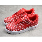 NIKE AIR FORCE 1 LOW 07 QS LOGO PRINT RED AH8462-600