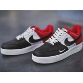 NIKE AIR FORCE 1 LOW MINI SWOOSH BLACK WHITE RED 823511-603