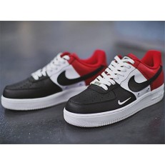 NIKE AIR FORCE 1 LOW MINI SWOOSH BLACK WHITE RED 823511-603