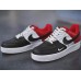 NIKE AIR FORCE 1 LOW MINI SWOOSH BLACK WHITE RED 823511-603