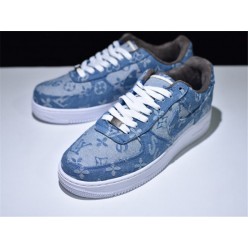 LV x SUPREME x NIKE AIR FORCE 1 LOW DENIM 318775-046