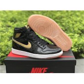AIR JORDAN 1 RETRO HI OG PATENT LEATHER BLACK GOLD 555088-019
