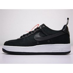 NIKE AIR FORCE 1 LOW CANVAS BLACK WHITE 905136-001