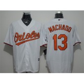 MLB Baltimore Orioles 13 Manny Machado Home White 2015 Cool Base Men Jersey